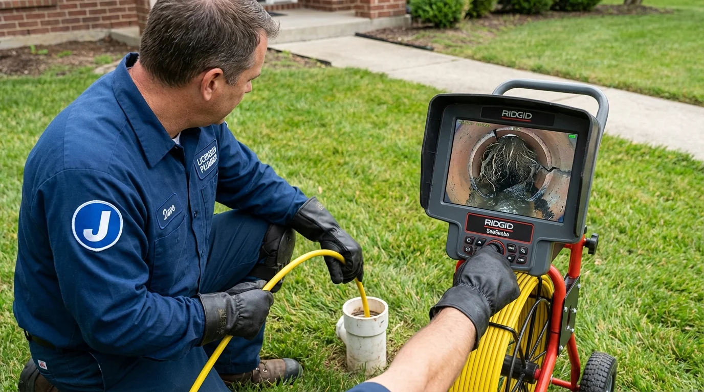 Sewer camera inspection being performed by Johns Plumbing LLC in Wallkill
